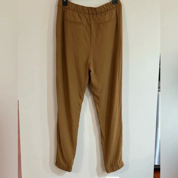 BODEN Brown Khaki Viscose Joggers - Picture 5 of 7